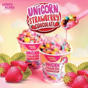 Unicorn Strawberry Chocolate by CHOCO ALBAB (1 set = 3 tub)