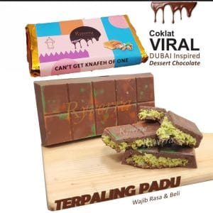 Ryverra Kunafa Pistacio Bar Coklat Viral 108g (with Cooler Box)