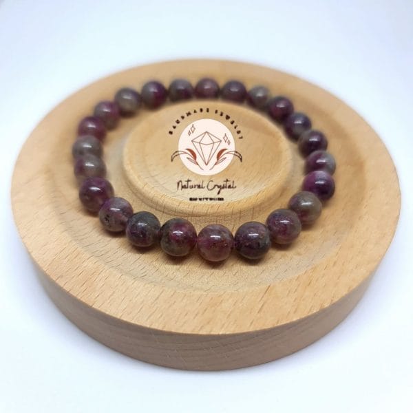 Plum Tourmaline Crystal Bracelet