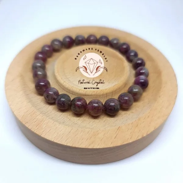 Plum Tourmaline Crystal Bracelet