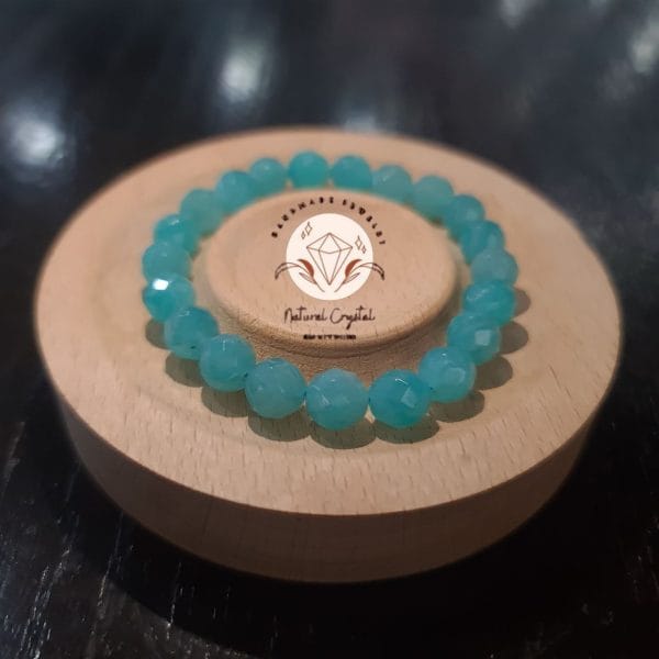 Amazonite (Faceted Matte) Crystal Bracelet